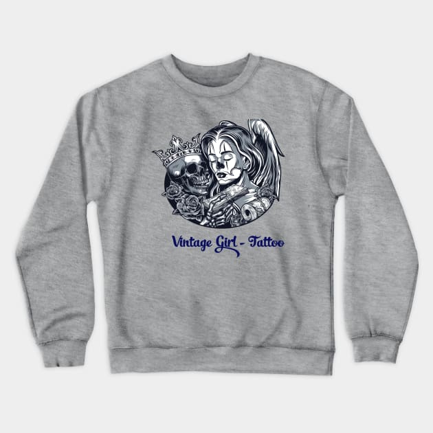 Vintage Girl tattoo Crewneck Sweatshirt by This is store